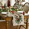 Holly Pine Cone Leaves Floral Christmas Table Runner, Seasonal Winter Kitchen Dining Table Decoration for Home Party Decor 13x72 Inch
